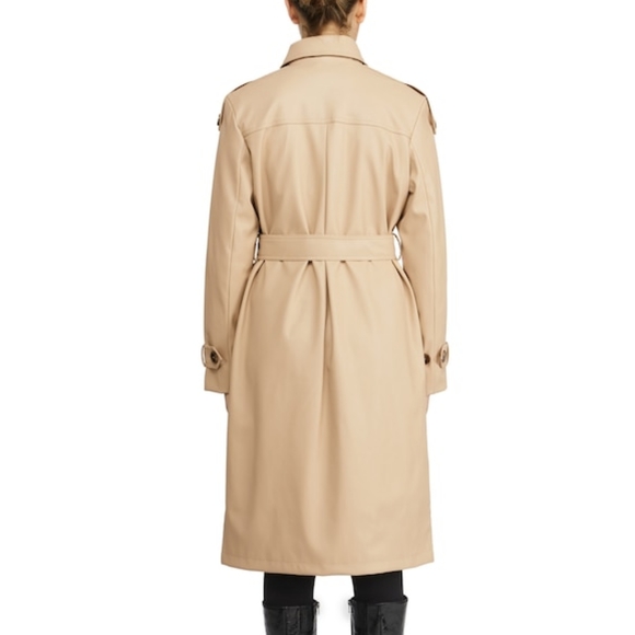NWT BADGLEY MISCHKA | Cotton Double-breasted Trench Coat - Picture 5 of 6